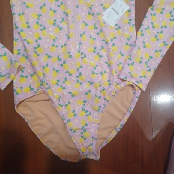 J Crew Crewcuts Girls Rashguard Swimsuit NWT - Picture 6 of 7